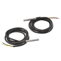 Miniatyrbillede 1 af 5: 2 x 1 m rustfrit digitalt temperatursensor kabel, vandtæt kompatibel