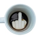 Miniatyrbillede 1 af 5: Keramisk kop i form af en langfinger til kaffe, mælk, drikkevarer, barudstyr, skål, køkkenredskab