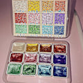 Miniatyrbillede 3 af 3: 6 farver, 12 farver, 18 farver Perlemorsvandfarve Pigment Solid Vandfarve