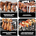 Miniatyrbillede 3 af 5: Multifunktionel grillstativ i rustfrit stål