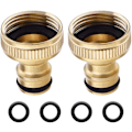 Pikkukuva 1 / 6: 3/4-tuumainen BSP-puutarhaletkun hana-adapteri, messinkinen puutarhaletkun hana-adapteri, kierteitetty hana-adapteri 3/4 inch Female Thread