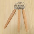 Miniatyrbillede 3 af 3: 3 stk. dansk dejpiskeris, brødblander, blender, rustfrit stål krog hollandsk piskeris med en dejskraber