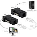 Miniatyrbild 2 av 8: CY VGA RGB 15-stiftshane till Lan Cat5 Cat5e RJ45 Ethernet honadapter Svart RJ45 to VGA RJ45 to VGA