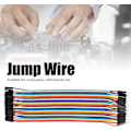 Pikkukuva 5 / 5: 40p värillinen Dupont-johto 2,54 mm:n leipälaudankaapeli, sovitussarja, uros-naaras-liitäntäkaapeli tietokoneen elektroniikkaan, 10 kappaleen sarja