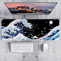 Miniatyrbild 2 av 7: Musmatta Gaming Stor Skrivbordsunderlägg (31,5 x 11,8 x 0,12 tum) Tvättbar Stor Musmatta, Japansk Musmatta med halkfri gummibas, Utökad Mo MousPad Y10 XL