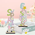 Pikkukuva 2 / 5: 2 kpl Hello Spring Easter Letter -puukoristeet kodin sisustukseen
