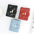 Miniatyrbilde 3 av 5: Zip Around Lær Lommebok Med ID-vindu, Kort Bifold Penger Klips Myntveske Kort Holder Blad Clutch For Kvinner Tenåringsjente Gave(1 stk, Lyseblå)