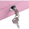 Miniatyrbillede 4 af 5: Sikkerhedsboks Mini Bærbar Stål Lille Låsbar Kontant Penge Mønt Sikker Boks Husholdning 1stk (pink)