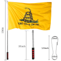 Miniatyrbillede 5 af 5: 4 stk. Teleskopstang, Flagstang 1,2 m Rustfrit Stål Udtrækkelig Bærbar Flagstang Flagstang Til Klasseværelse Turguide Flag Banner