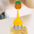 Miniatyrbilde 4 av 5: Teinfuser finmasket løs te silikonesil med langt håndtak intervalldiffusor for å brygge løs te krydder krydder (3 stk, flerfarget)