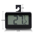 Miniatyrbild 2 av 5: Digital termometer för kylskåp, Mini digital LCD-termometer, Temperatur -20 till 60c, Lättläst LCD-display, Max Min-registreringsfunktion, Idealisk för hemmet