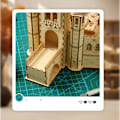 Miniatyrbillede 5 af 5: 3D Træpuslespil Model Slot Sæt, DIY Træhåndværk for Voksne at Bygge, til Fødselsdag Valentinsdag, Fars Dag (Guardian Castle)