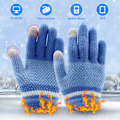 Miniatyrbilde 2 av 5: Barnehansker, Strikkhansker til Vinter, Elastiske Barnevotter, Fullfingerhansker for Barn, Myke Varme Barnestrikkhansker for Gutter og Jenter Blue