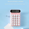 Miniatyrbillede 3 af 5: (pink) Mekanisk lommeregner, 10-cifret LCD-skærm til bærbar computer, moderegner til finans- og kontor