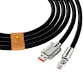 Pikkukuva 1 / 5: Nopea latauskaapeli Usb C -johto 180 asteen kääntyvä oikea kulma Pää nopeaan lataukseen matkapuhelin 1,5 m Android pieni suu musta