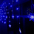 Miniatyrbild 2 av 2: Flera formade LED-gardinljusslinga festträdgårds färgglad utomhusbelysning heminredning UK-adapter flerfärgad istapp