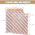 Miniatyrbillede 3 af 5: Striber - 100 brune bundkraf papirposer, slikposer, DIY-kraf papirposer, kraftposer, gaveposer af papir til kager, brød, sandwich, gaver