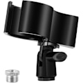 Miniatyrbillede 1 af 7: 1 stk. Opgraderet mikrofonklemmeholder, justerbar mikrofonholder til mikrofoner med en ydre diameter mellem 32 mm og 60 mm, med 5/8\" til 3/8\" skrue Ada 1 PCS