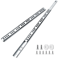 Miniatyrbillede 1 af 7: 10 stk. 11 tommer / 278mm skuffeskinner, sølvkuglelejeskinner, metalskinner med tovejs skinner, 17mm bred tastaturbakke R Silver 11 Inch / 278mm