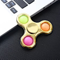 Miniatyrbillede 3 af 5: Pop it Fidget Legetøj, Bærbar Fidget Poppet Stress Relief Anti-Angst Poper Spinner Metallisk Guld Hånd Legetøj Hjerneudviklings Legetøj Gave til Børn