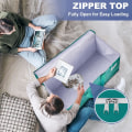Miniatyrbillede 6 af 7: Flyttekasser - Heavy Duty Flyttekasser, Opbevaringskasser med lynlås, forstærkede håndtag og etiketlomme - Sammenklappelige flyttematerialer til flytning, opbevaring Green 4
