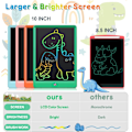 Miniatyrbild 3 av 7: LCD-ritplatta, Doodle Board-leksaker, presenter för 3-8 år gamla flickor pojkar, 10 tum färgglad elektronisk ritplatta för barn, presenter för småbarn Wonderful Green 10 Inch