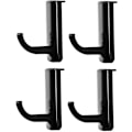 Miniatyrbillede 1 af 5: Hovedtelefon Headset Hanger Monitor Nd Holder Headset Stick-on Krog(4stk, Sort)