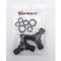 Miniatyrbilde 7 av 7: 2-pak Snap On slangedeler (3-veis) 1/2\" Y hannhagekobling Y Male Connector 2 Pack
