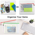 Miniatyrbillede 2 af 7: A5 Plast Zip-mapper - 24 stk. A5 Mesh Lynlåspose Plast Zip Lock-poser Dokumentmapper Fil Lynlåsposer Rejseopbevaringspose til Kontorartikler 12 Colours  24 PCS A5