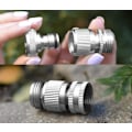 Pikkukuva 5 / 6: 3/4 tuuman puutarhaletkun hana-adapteri, nikkelöity messinkinen naaras hana-adapteri - puutarhakasteluun, parvekkeen kukkien kasteluun, autonpesuun jne. 3/4 Inch Female Thread