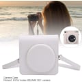 Miniatyrbild 5 av 5: Axelkameraväska, bärbar läderkameraväska med axelrem, passar för Instax Square Sq1-kamera (1 st, vit)