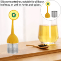 Miniatyrbilde 3 av 5: Teinfuser finmasket løs te silikonesil med langt håndtak intervalldiffusor for å brygge løs te krydder krydder (3 stk, flerfarget)
