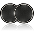 Pikkukuva 1 / 6: Auton mukitelineen alusta, 2 kpl universaali liukumaton auto, Bling Crystal Rhinestone Auton sisustustarvikkeet - Musta Black