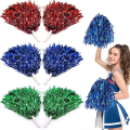 Miniatyrbilde 1 av 5: 6 stk Cheerleading Pompoms Flerfarget Cheerleader Pompoms Med Håndtak For Sportskamper, Sceneforestilling, Feriefest