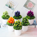 Miniatyrbillede 2 af 2: Kunstig plante desktop simulering blomst bonsai, hjem dekoration ornamenter, potte grønne planter E