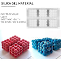 Miniatyrbillede 2 af 5: 6-huls kubeform, silikone stearinform til bagning af chokoladekage og fremstilling af 3d håndlavede stearinlys z