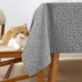 Miniatyrbilde 1 av 8: Grå Bordduk Rektangulær Burlap Bordduk Hessian Bordduk Stoff Avlang Duk Duk Dekke Kjøkken Hage Utendørs Spisebord Dekorati Light Grey 52x70in(132x178cm)