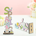 Pikkukuva 3 / 5: 2 kpl Hello Spring Easter Letter -puukoristeet kodin sisustukseen