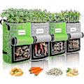 Miniatyrbillede 1 af 5: Huncv-suntee 4-pak 10 gallon kartoffeldyrkningsposer, plantevækstposer, åndbare, ikke-vævede stofdyrkningsposer til dyrkning af kartofler, havegrøntsager