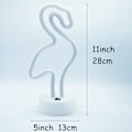 Miniatyrbilde 4 av 4: Flamingo Neonskilt, USB/Batteri Rosa Dekorativ Flamingo Neonlys med Stativbase Flamingo Damegave Innflyttingsgave (Flamingo)