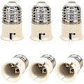 Miniatyrbillede 1 af 3: 6 stk. E27-adapter E27 til B22-pæreholder-adapterkonverter, E27 til B22-pæreholder
