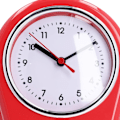 Miniatyrbillede 8 af 8: Væg ur køkken timer, 60 minutters visuel nedtællingstimer, lydløs drift, nem at læse, retro køkken vægur, visuel timer, hjemmekøkken T Red