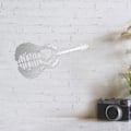 Miniatyrbild 4 av 5: Gitarr Solnedgång Reflektion - Metall Väggkonst Heminredning Present Metall Färgglad