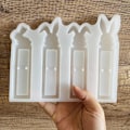 Miniatyrbillede 3 af 5: Påskehare chokolade stand silikoneform kanin pengegave gipsform dryp limform