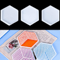 Miniatyrbillede 1 af 8: 3-pak geometriske striber form underlag harpiks forme sekskant silikone forme epoxyharpiks støbning krystal agat bakke harpiks forme kopmåtte til DIY håndværk Ho