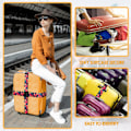 Miniatyrbild 6 av 7: Justerbara bagageremmar TSA-godkända resväskrem, 4-pack 4 PackColorful