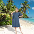 Miniatyrbild 2 av 5: Bytesrock Mikrofiber Handduk Poncho med Huva för Strand Surfing Simning Våtdräktsbyte, Snabbtorkande & Lättvikt, Passar Män Kvinnor Vuxna Navy