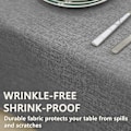 Miniatyrbilde 4 av 8: y Bordduk Rektangulær Hessian Grå Bordduker 2m Duk Grå Avlang Duker Stratch Motstandsdyktig Buffet Utendørs Piknik Dekorativ Light Grey 54x79in(137x200cm)
