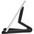 Miniatyrbilde 3 av 5: Multivinklet justerbar svart universell bærbar sammenleggbar plaststativ bordstativ for alle andre 7-10 tommers nettbrett-PC (svart)
