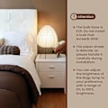 Miniatyrbild 3 av 8: Nogyu2022 Noguchi Style Akari Lamp u2022 Japansk bordslampa i papper u2022 Inspirerad av Isamu Noguchi u2022 Rispapper u2022 Sänglampa (Bl Desk Lamp (Black/White)